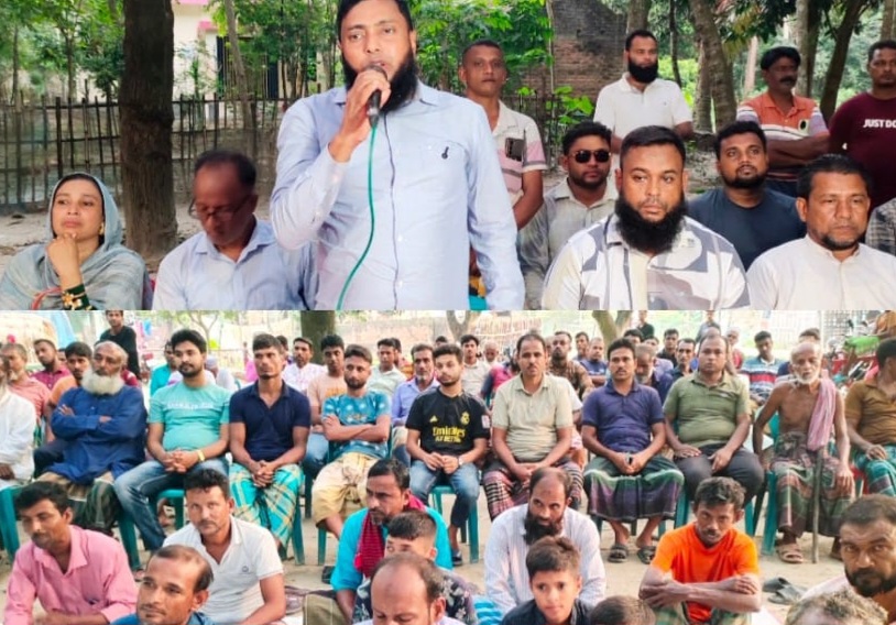 শার্শার কন্যাদহ ৬নং ওয়র্ডে আসন্ন ত্রয়োদশ জাতীয় সংসদ নির্বাচনকে সামনে রেখে উঠান বৈঠক অনুষ্ঠিত।
